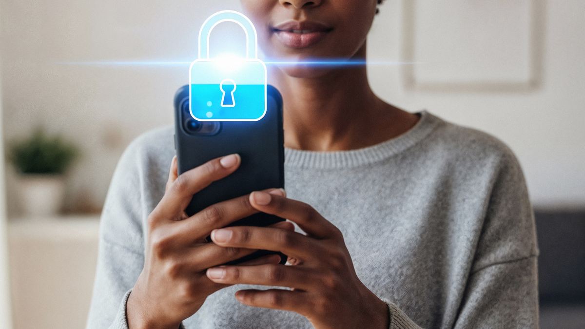 iPhone screen displaying persistent Apple ID Password Verification modal prompt with Face ID biometric icon